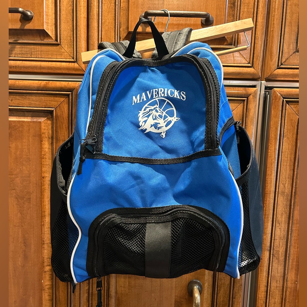 Large Backpack. Black & Blue